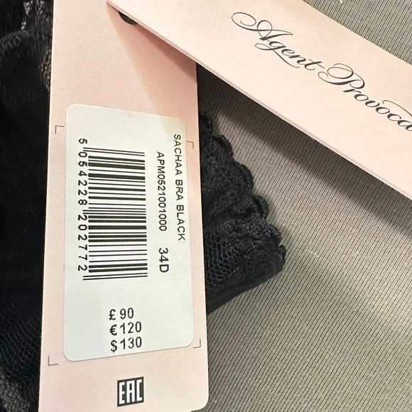 Agent Provocateur Sachaa Plunge Underwired BraSize: 34D NEW